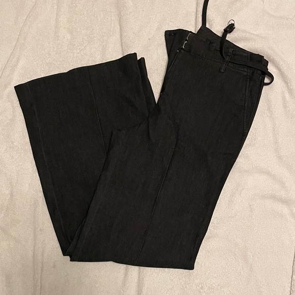 Larry Levine Black Flare & Wide Leg Jeans - Picture 1 of 4